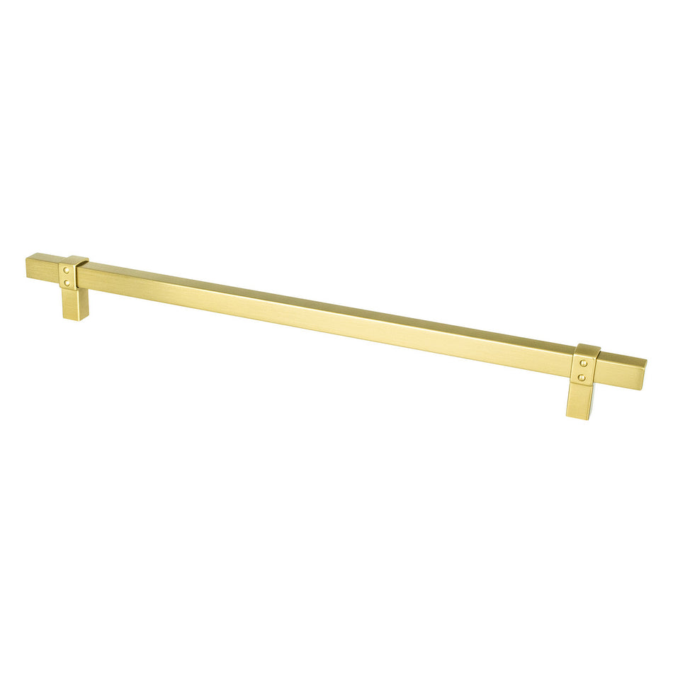 Berenson 5107-4MDB: 12" cc Rivet Rebel Appliance Pull - Modern Brushed Gold