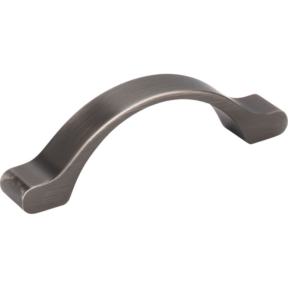 Elements 511-3BNBDL: 3" cc Seaver Arch Cabinet Pull - Brushed Pewter
