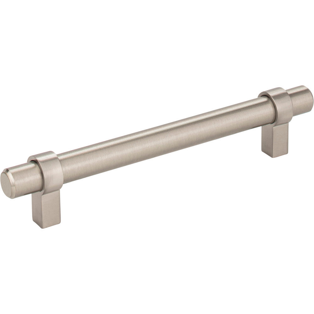 Jeffrey Alexander 5128SN: 128mm cc Key Grande Bit Pull Cabinet Pull - Satin Nickel