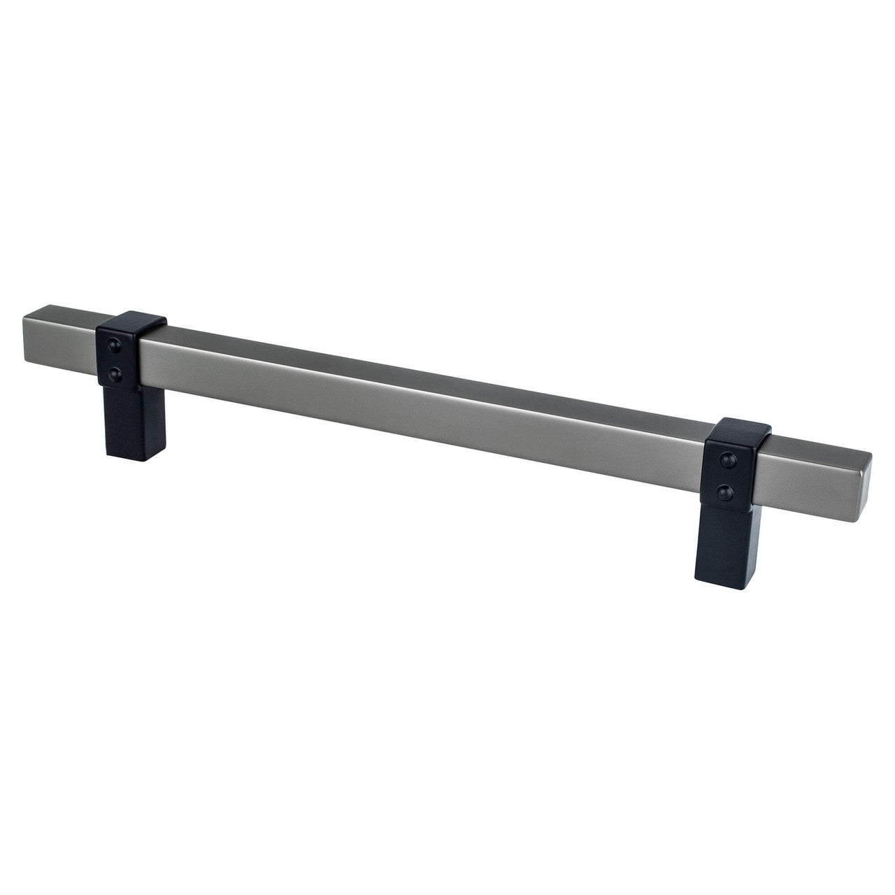 Berenson 5129-4SLT55: 160mm cc Rivet Rebel Cabinet Pull - Slate and Matte Black