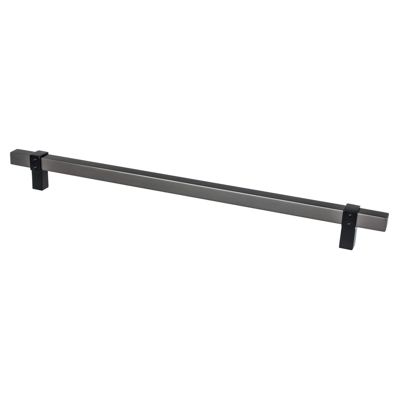 Berenson 5131-4SLT55: 12" cc Rivet Rebel Appliance Pull - Slate and Matte Black
