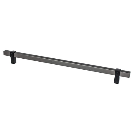 Berenson 5131-4SLT55: 12" cc Rivet Rebel Appliance Pull - Slate and Matte Black