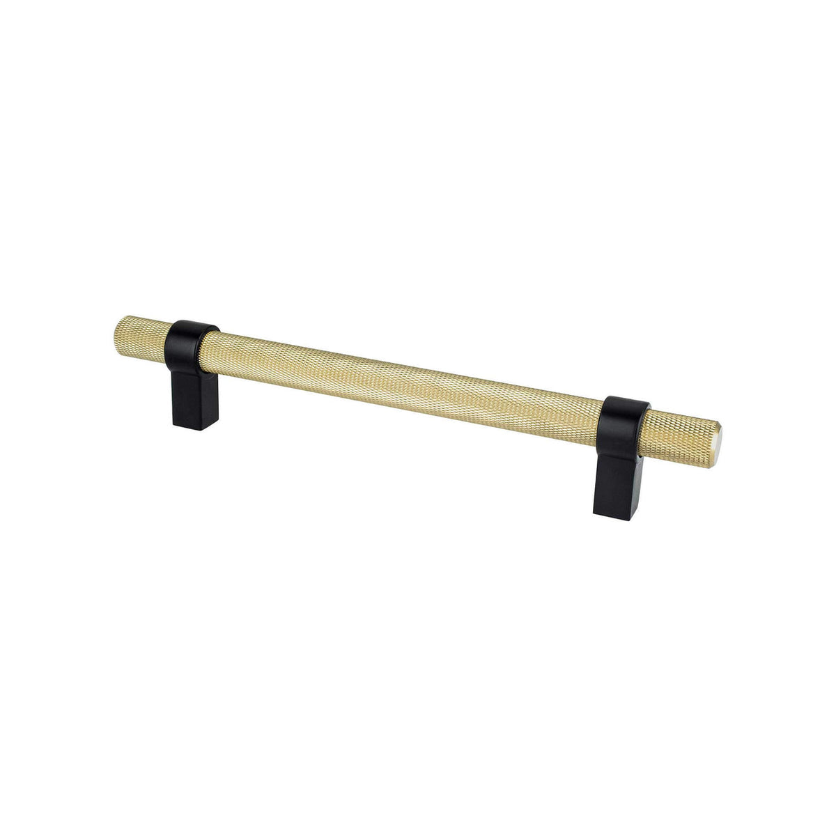 Berenson 5144-4MDB55: 160mm cc Radial Reign Cabinet Pull - Modern Brushed Gold/Matte Black