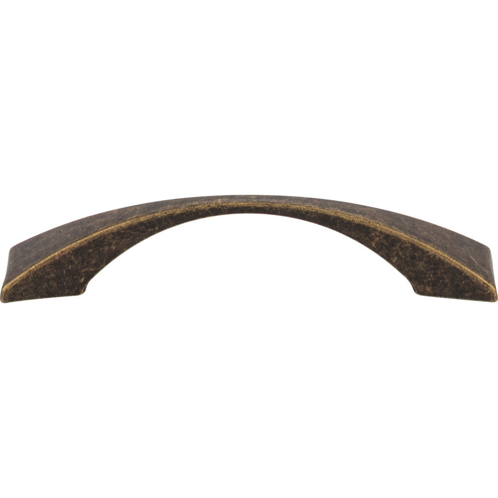 Elements 525-96ABM-D: 96 mm cc Glendale Bow Cabinet Pull - Distressed Antique Brass