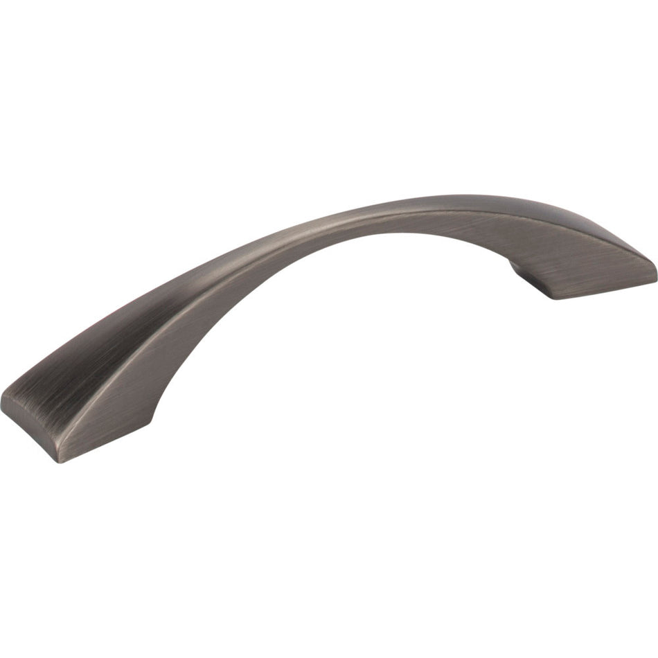 Elements 525-96BNBDL: 96 mm cc Glendale Bow Cabinet Pull - Brushed Pewter