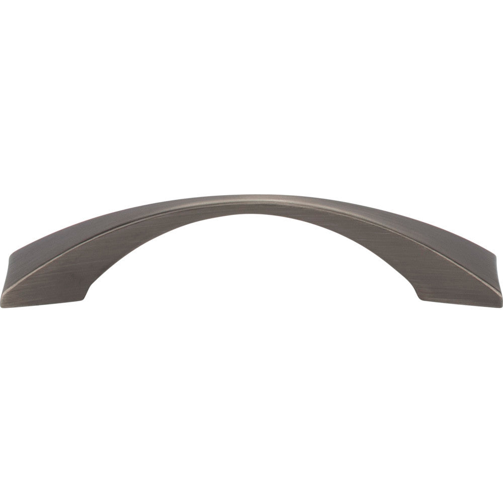 Elements 525-96BNBDL: 96 mm cc Glendale Bow Cabinet Pull - Brushed Pewter
