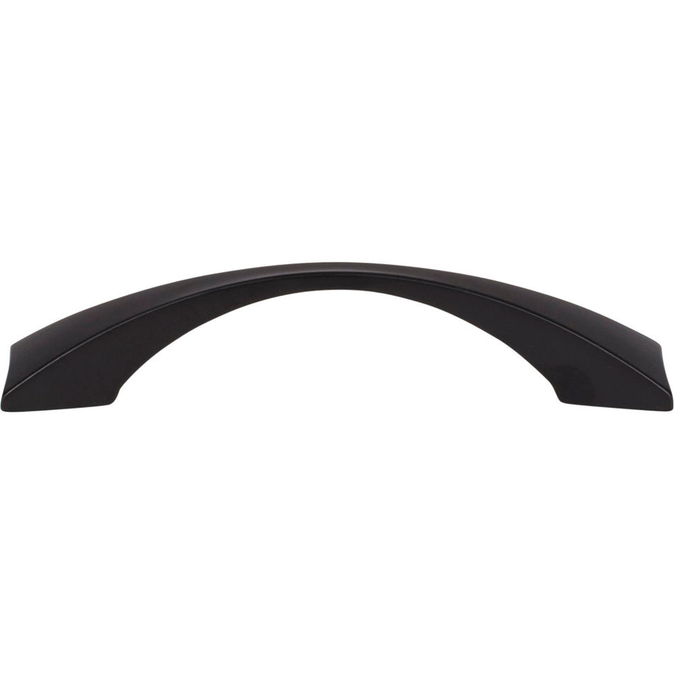 Elements 525-96MB: 96 mm cc Glendale Bow Cabinet Pull - Matte Black