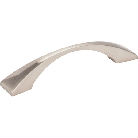 Elements 525-96SN: 96 mm cc Glendale Bow Cabinet Pull - Satin Nickel