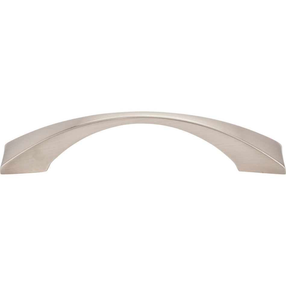 Elements 525-96SN: 96 mm cc Glendale Bow Cabinet Pull - Satin Nickel