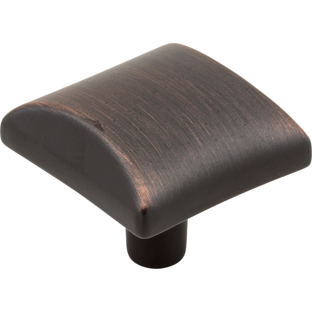 Elements 525DBAC: 1-1/8" Glendale Square Cabinet Knob - Brushed Oil Rubbed Bronze