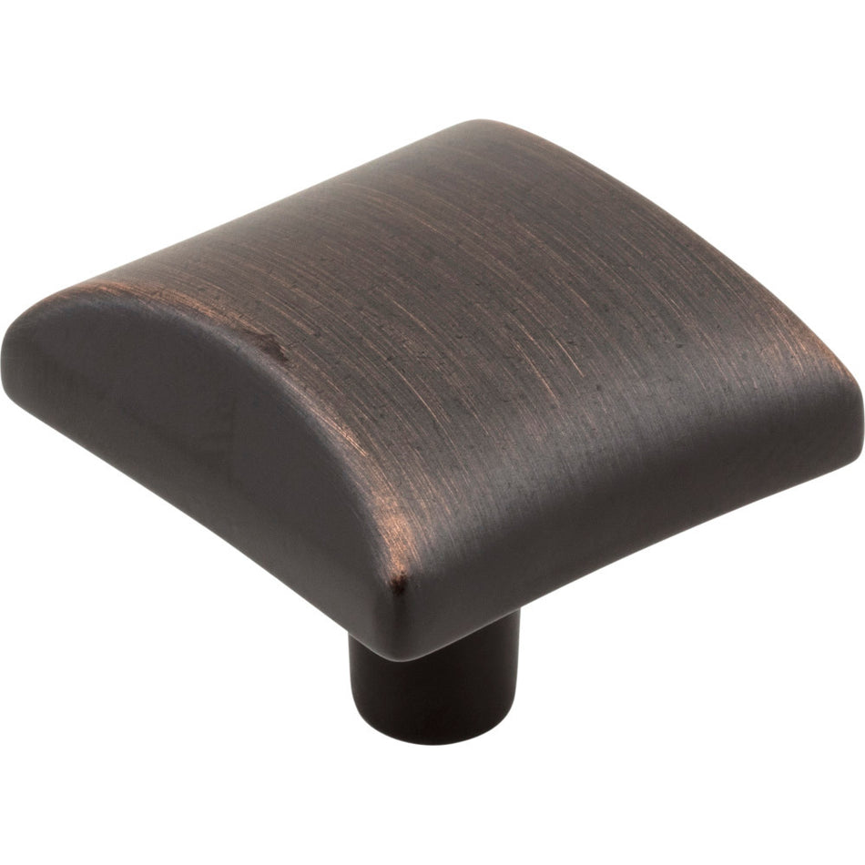 Elements 525DBAC: 1-1/8" Glendale Square Cabinet Knob - Brushed Oil Rubbed Bronze