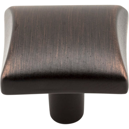 Elements 525DBAC: 1-1/8" Glendale Square Cabinet Knob - Brushed Oil Rubbed Bronze