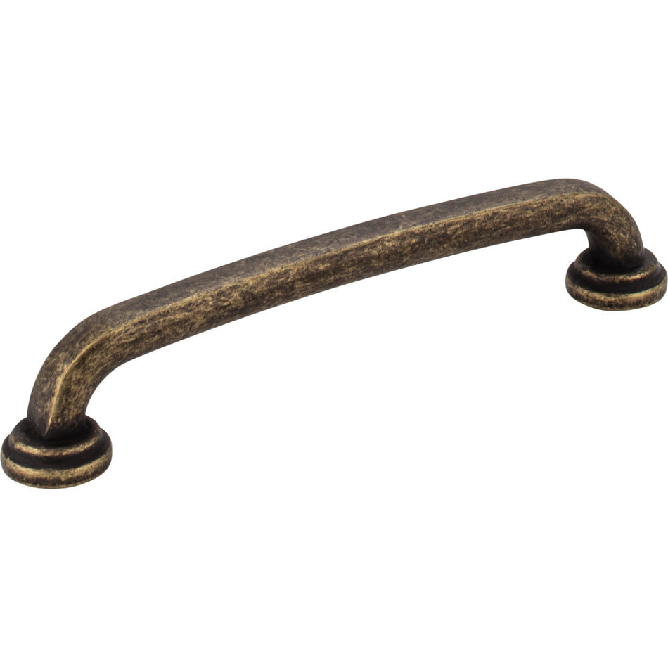 Jeffrey Alexander 527-128ABM-D: 128mm cc Bremen 1 D-Handle Cabinet Pull - Distressed Antique Brass