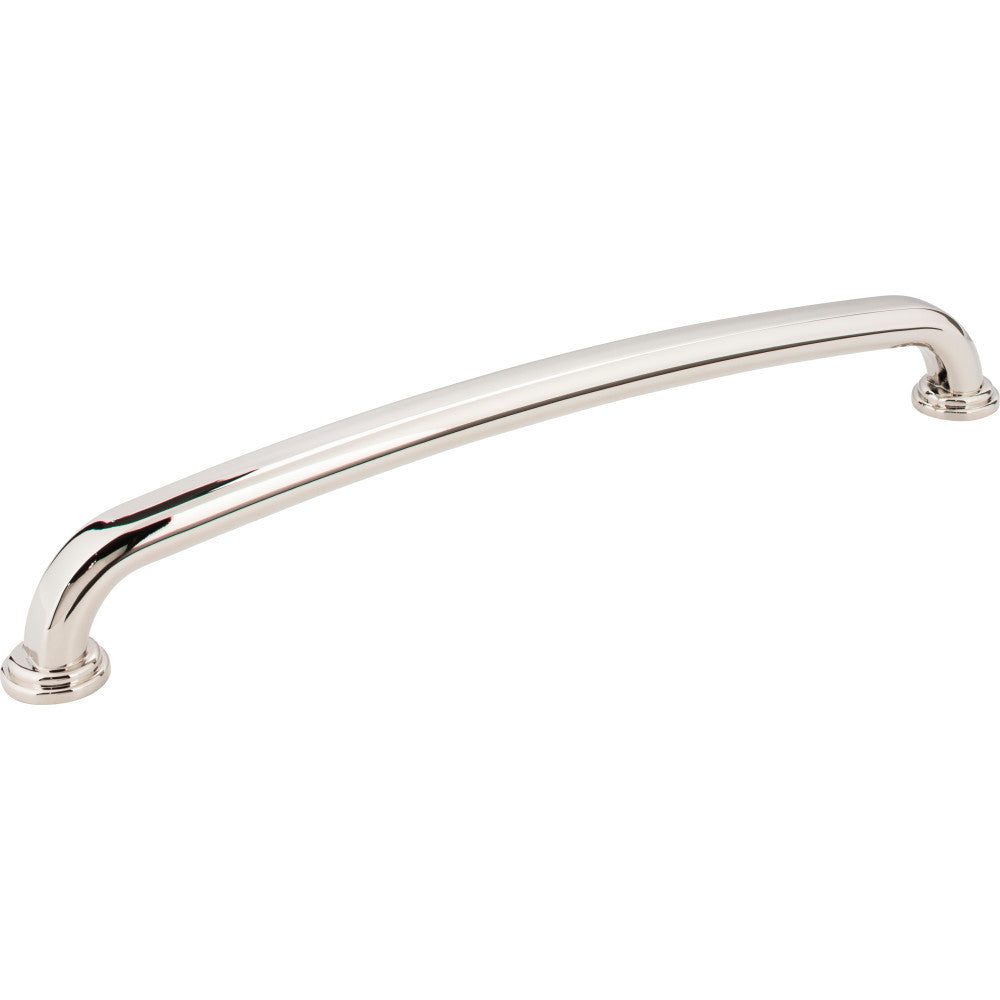 Jeffrey Alexander 527-12NI: 12" cc Bremen 1 D-Handle Appliance Pull - Polished Nickel
