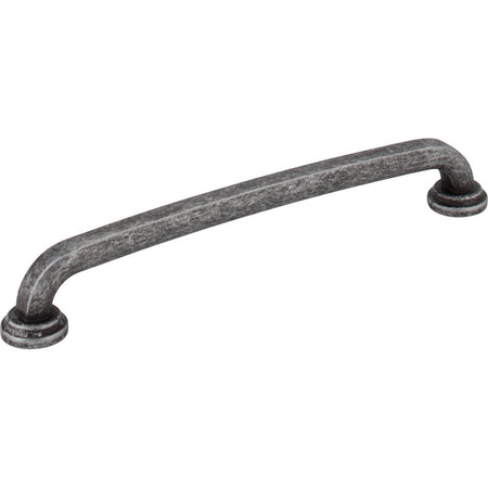 Jeffrey Alexander 527-160SIM: 160mm cc Bremen 1 D-Handle Cabinet Pull - Distressed Antique Silver