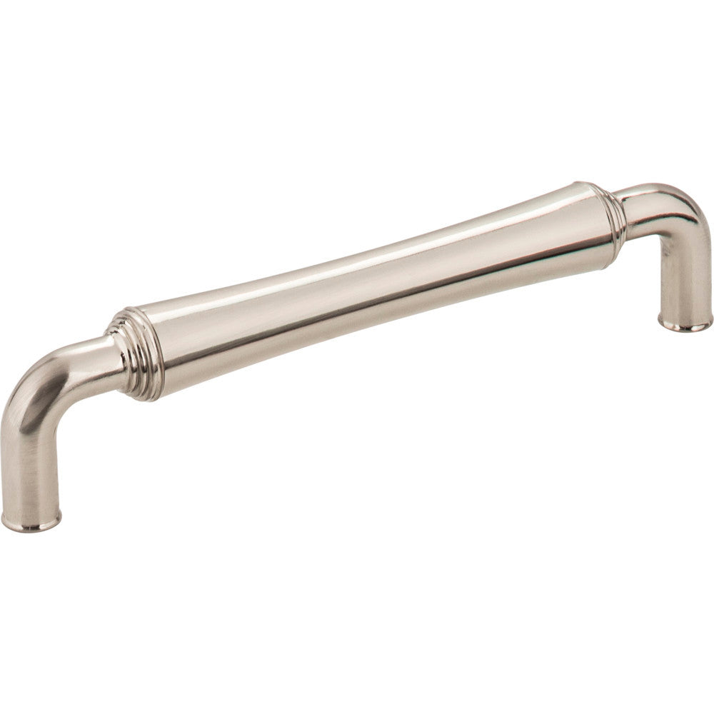 Jeffrey Alexander 537-128SN: 128mm cc Bremen 2 D-Handle Cabinet Pull - Satin Nickel
