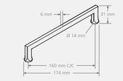 Schwinn 54298: 160mm cc Cabinet Pull - Polished Chrome