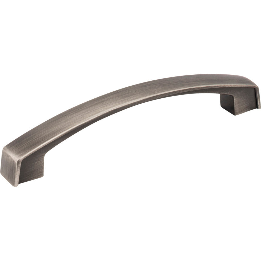 Jeffrey Alexander 549-128BNBDL: 128mm cc Merrick Arch Bar Cabinet Pull - Brushed Pewter