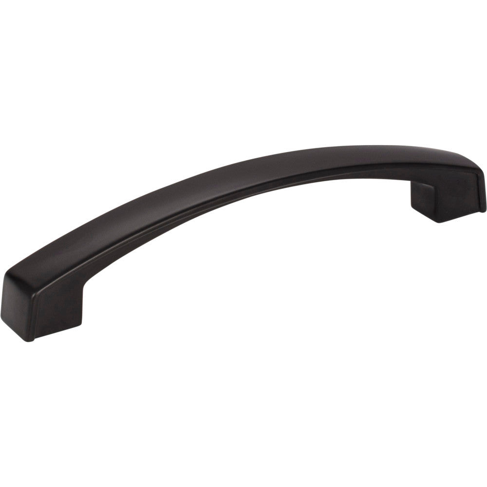Jeffrey Alexander 549-128MB: 128mm cc Merrick Arch Bar Cabinet Pull - Matte Black