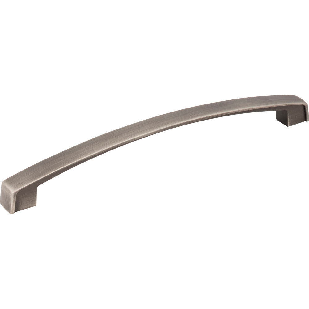 Jeffrey Alexander 549-192BNBDL: 192mm cc Merrick Arch Bar Cabinet Pull - Brushed Pewter