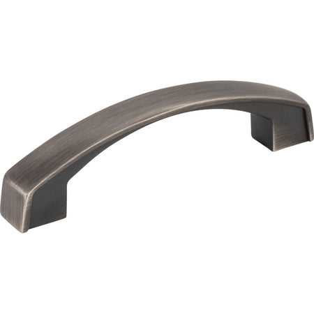 Jeffrey Alexander 549-96BNBDL: 96mm cc Merrick Arch Bar Cabinet Pull - Brushed Pewter