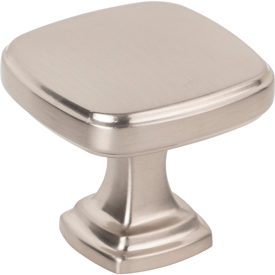 Jeffrey Alexander 782SN: 1-3/8" Fontana Square Cabinet Knob - Satin Nickel