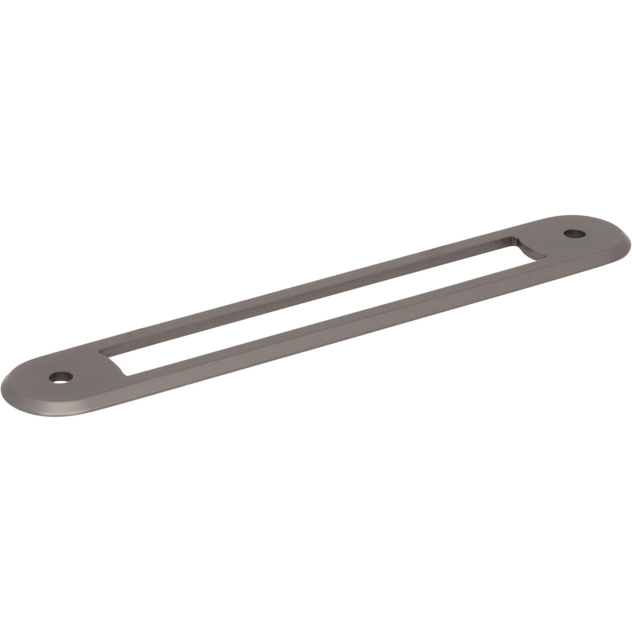 Top Knobs TK3353AG: 5-1/16" Brockwell Oval Backplate - Ash Gray
