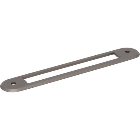 Top Knobs TK3353AG: 5-1/16" Brockwell Oval Backplate - Ash Gray