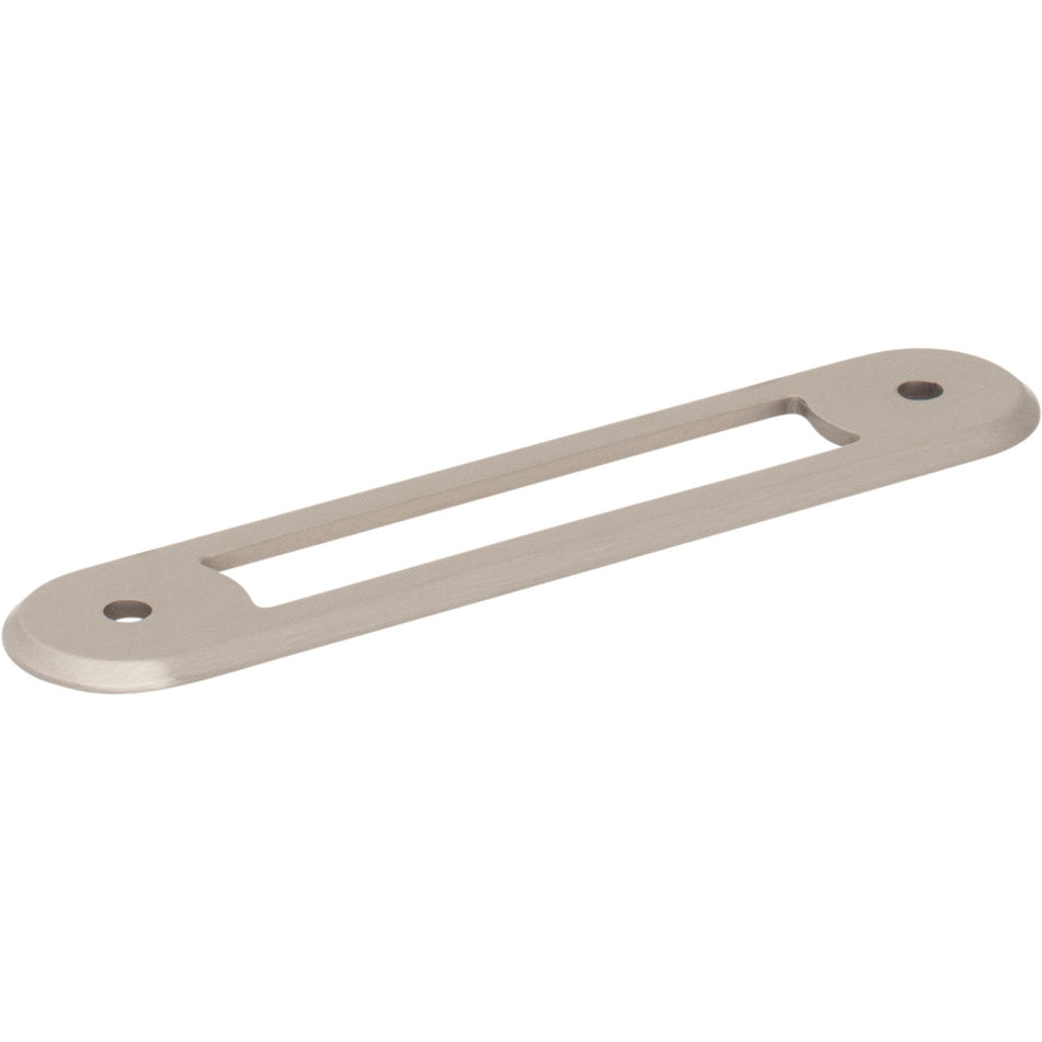 Top Knobs TK3352BSN: 3-3/4" Brockwell Oval Backplate - Brushed Satin Nickel