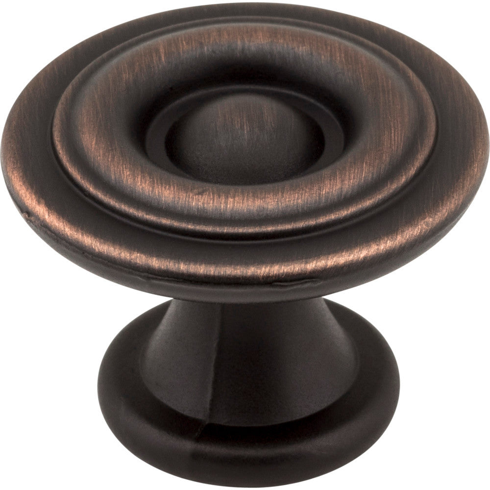 Elements 575DBAC: 1-3/16" Syracuse Round Cabinet Knob - Brushed Oil Rubbed Bronze