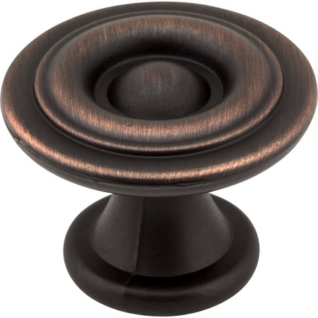 Elements 575DBAC: 1-3/16" Syracuse Round Cabinet Knob - Brushed Oil Rubbed Bronze