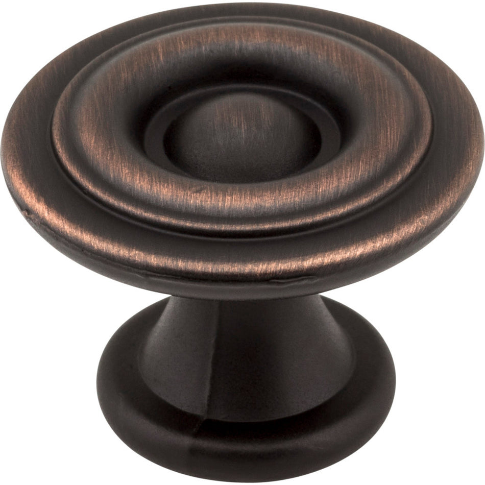 Elements 575DBAC: 1-3/16" Syracuse Round Cabinet Knob - Brushed Oil Rubbed Bronze