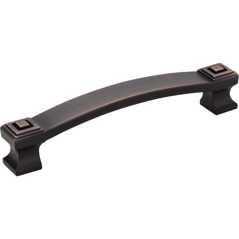 Jeffrey Alexander 585-128DBAC: 128mm cc Delmar Curved Bar Cabinet Pull - Brushed Oil Rubbed Bronze