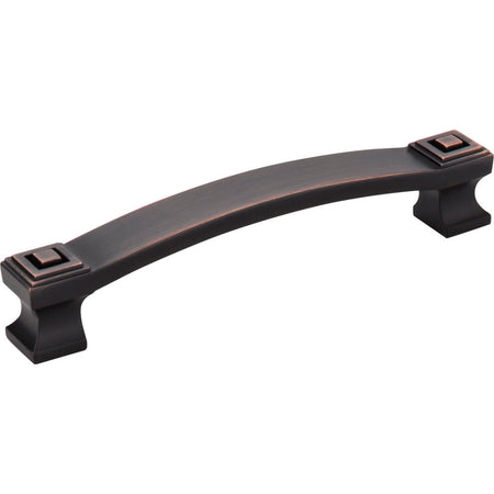 Jeffrey Alexander 585-128DBAC: 128mm cc Delmar Curved Bar Cabinet Pull - Brushed Oil Rubbed Bronze