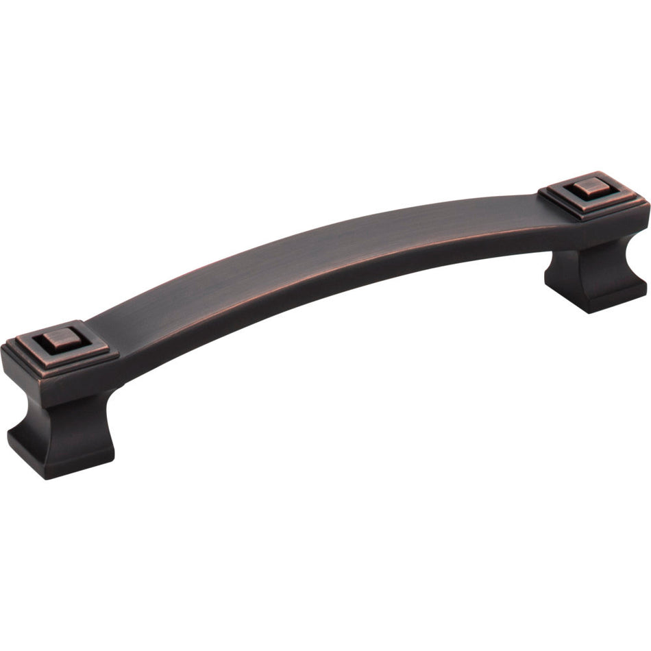 Jeffrey Alexander 585-128DBAC: 128mm cc Delmar Curved Bar Cabinet Pull - Brushed Oil Rubbed Bronze