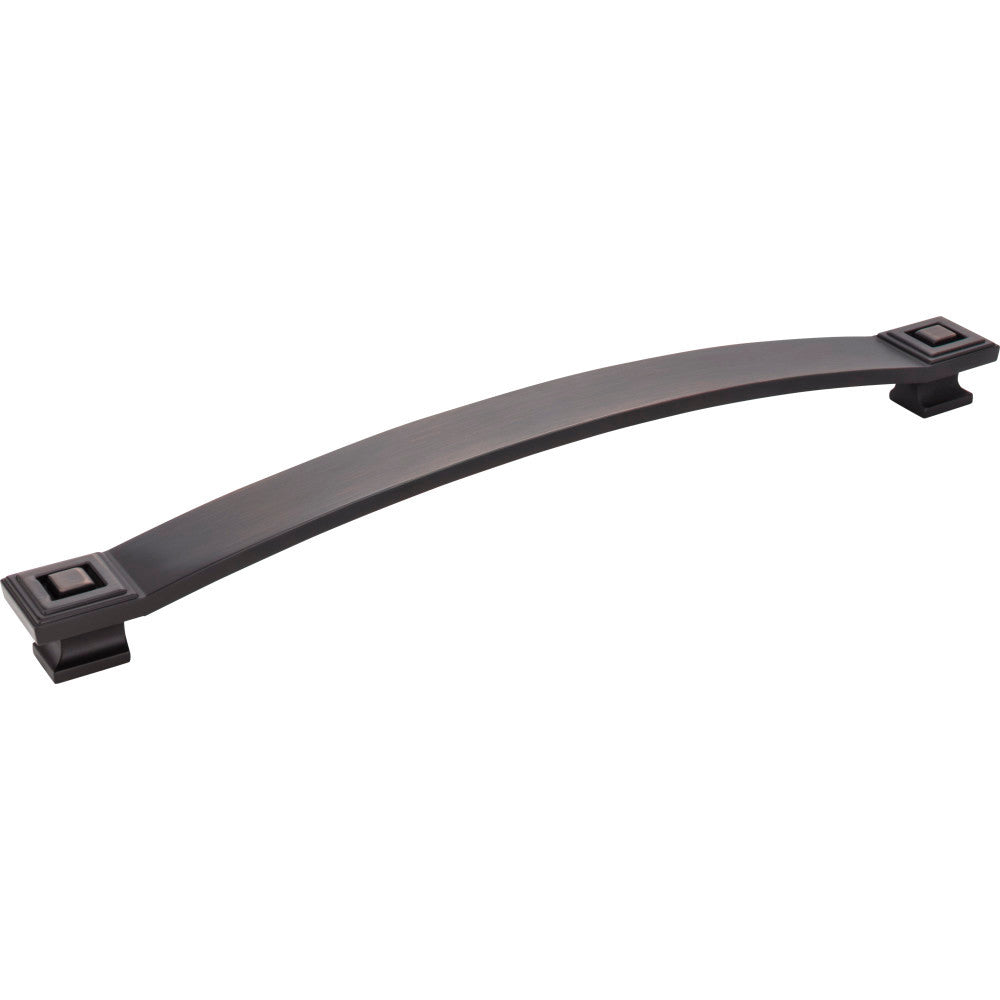 Jeffrey Alexander 585-12DBAC: 12" cc Delmar Curved Bar Appliance Pull - Brushed Oil Rubbed Bronze