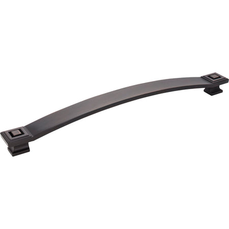 Jeffrey Alexander 585-12DBAC: 12" cc Delmar Curved Bar Appliance Pull - Brushed Oil Rubbed Bronze