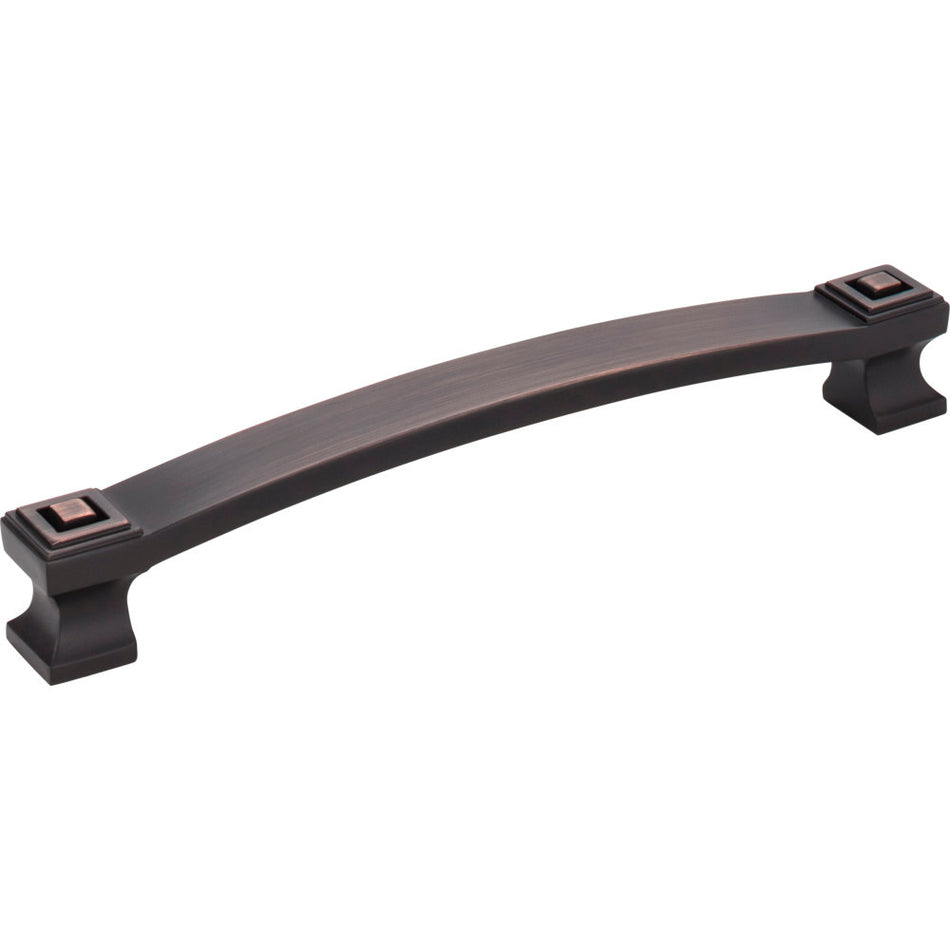 Jeffrey Alexander 585-160DBAC: 160mm cc Delmar Curved Bar Cabinet Pull - Brushed Oil Rubbed Bronze