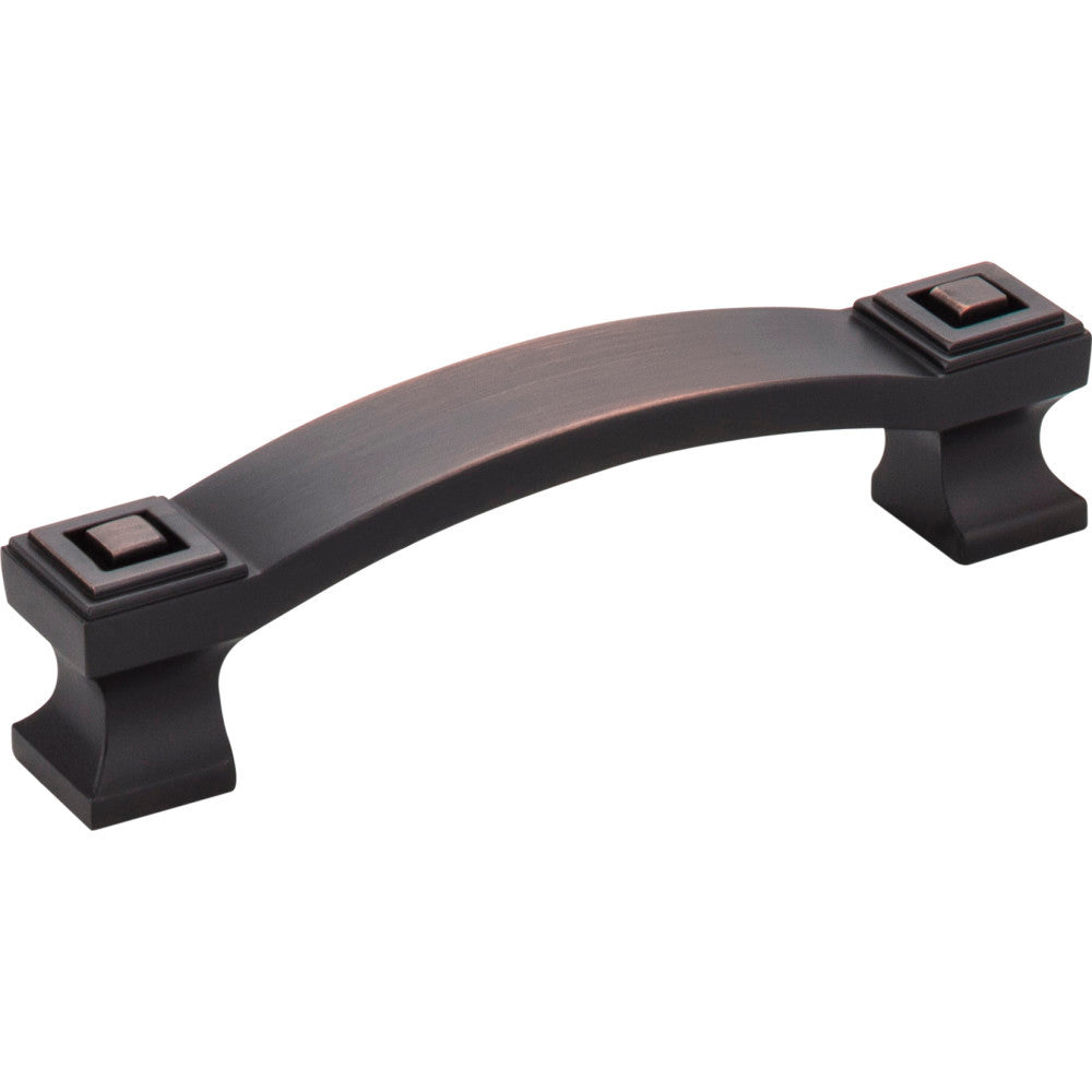 Jeffrey Alexander 585-96DBAC: 96mm cc Delmar Curved Bar Cabinet Pull - Brushed Oil Rubbed Bronze