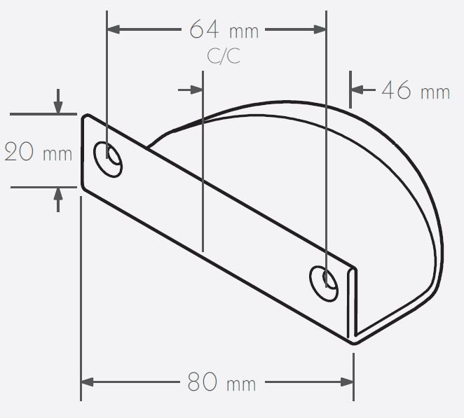 Schwinn 59376: 64mm cc Tab Pull - Matte Gold