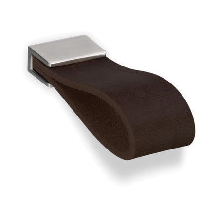Schwinn 59387: 16mm cc Cabinet Pull - Polished Chrome/Black Leather