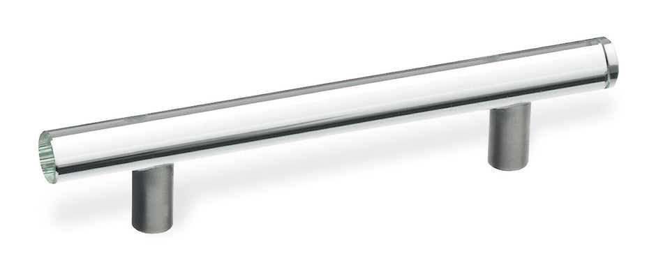 Schwinn 59404: 192mm cc Handle Pull - Brushed Stainless Steel/Clear Glass