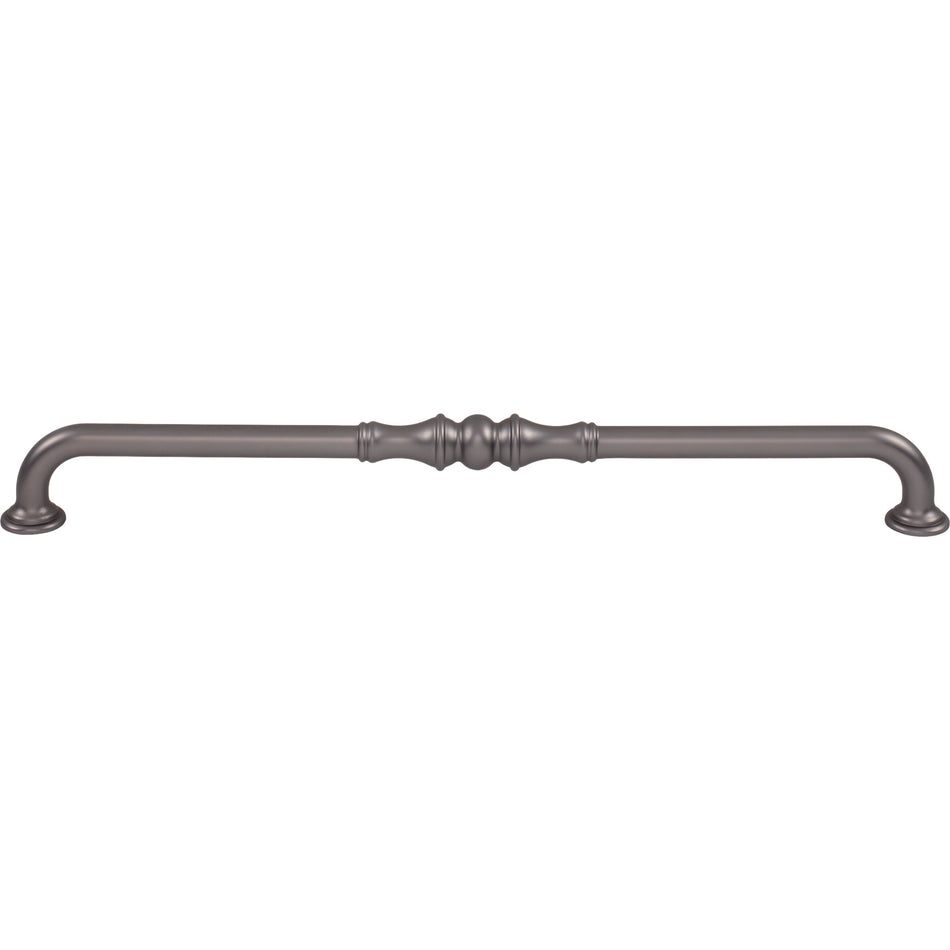 Top Knobs TK3436AG: 12" cc Bayridge Cabinet Pull - Ash Gray