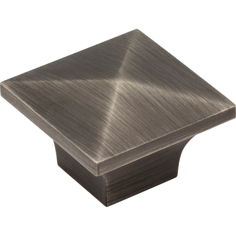 Jeffrey Alexander 595BNBDL: 1-1/4" Cairo Square Cabinet Knob - Brushed Pewter