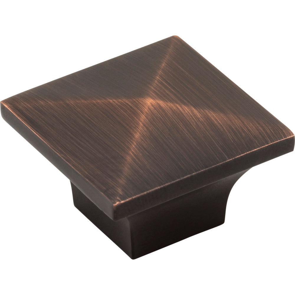 Jeffrey Alexander 595DBAC: 1-1/4" Cairo Square Cabinet Knob - Brushed Oil Rubbed Bronze