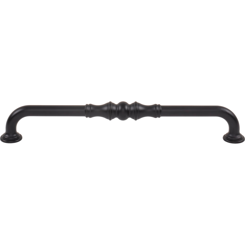 Top Knobs TK3435BLK: 8-13/16" cc Bayridge Cabinet Pull - Flat Black