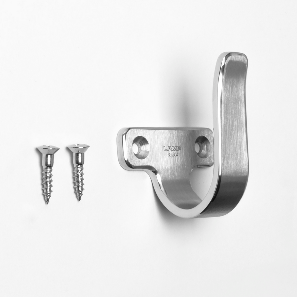 Sugatsune 5H-60TT: 73mm Utility Hook - Mirror/Satin Stainless Steel