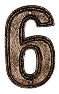Hawk Hill CN6BI: 4-3/4" Classic Numeral 6 - Black Iron