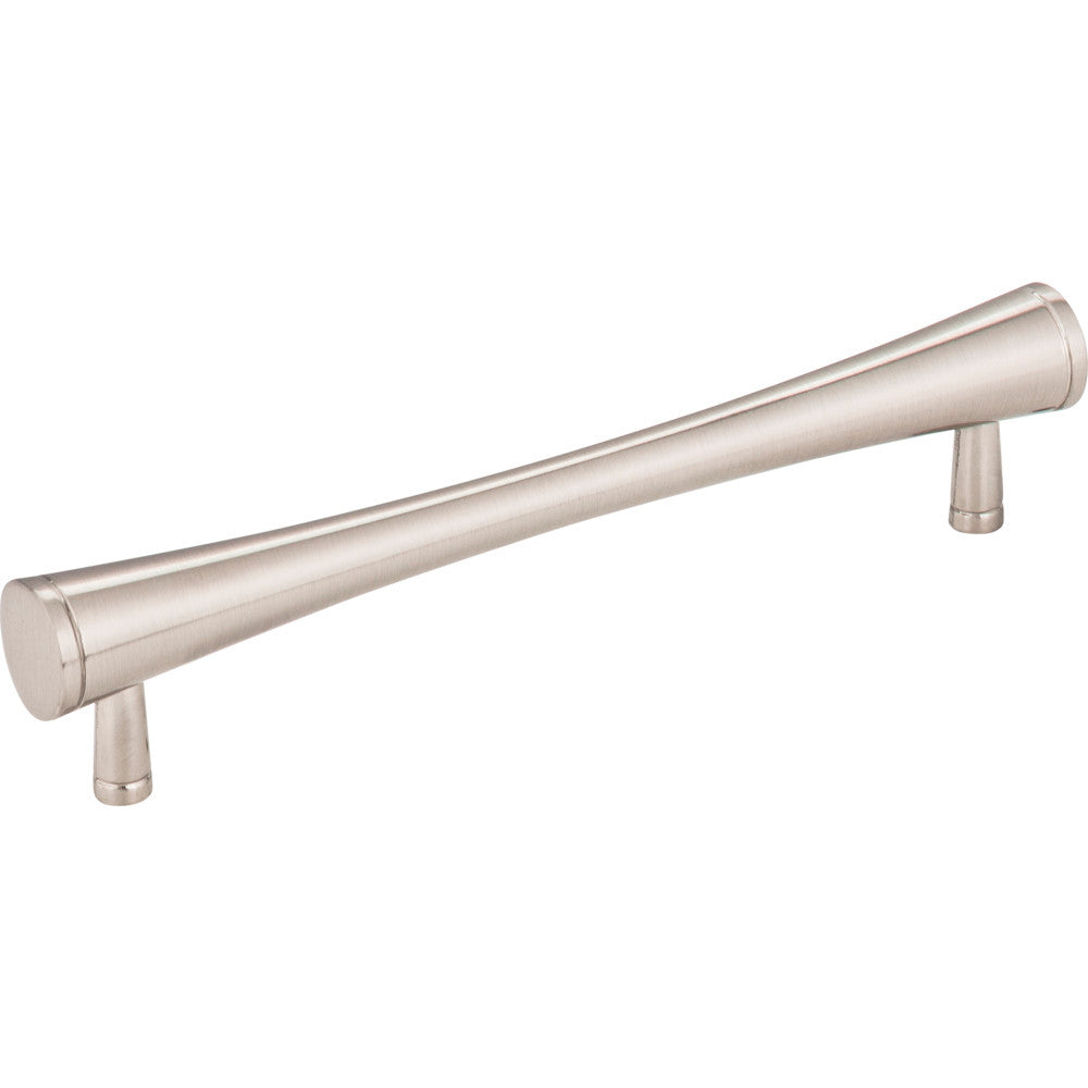 Elements 600SN: 128 mm cc Sedona Round Bar Cabinet Pull - Satin Nickel