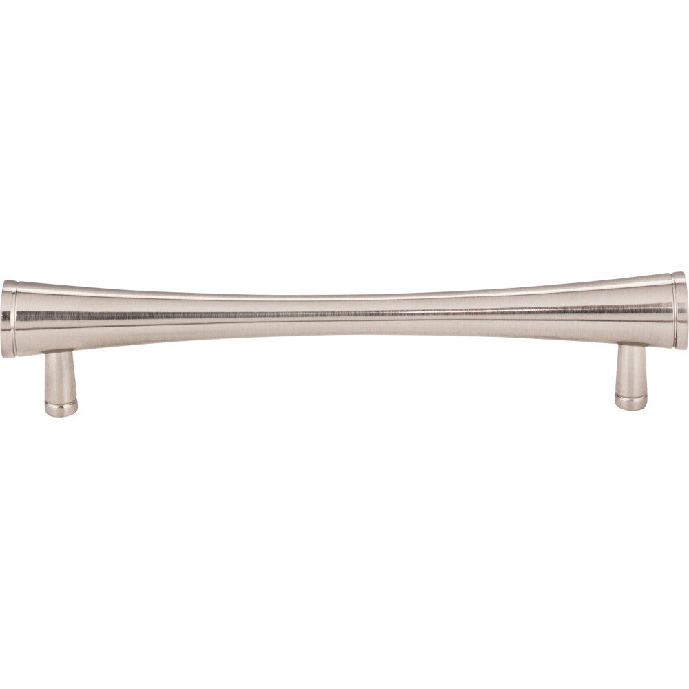 Elements 600SN: 128 mm cc Sedona Round Bar Cabinet Pull - Satin Nickel